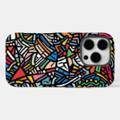 Moderne Gebloemde abstract Case-Mate iPhone Case (Achterkant (horizontaal))