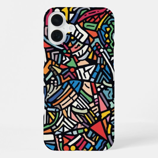 Moderne Gebloemde abstract iPhone Hoesje (Achterkant)