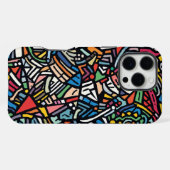 Moderne Gebloemde abstract iPhone Hoesje (Achterkant horizontaal)