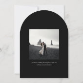 Moderne Gebogen Trouwfoto Bewaar de Datum Kaart (Achterkant)