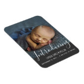 Moderne geboorte aankondiging foto magneet (Rechterzijde)