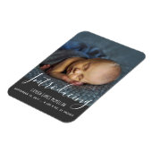 Moderne geboorte aankondiging foto magneet (Linkerzijde)