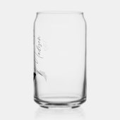 Moderne Geboorte Bloemen Februari Bruidsmeisje Gif Blikvorm Glas (Links)