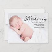 Moderne geboorte van een Baby van een magnetisch f Magnetische Uitnodiging (Voorkant)