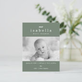 MODERNE Geboorteaankondiging Aankondigingskaart (Staand voorkant)