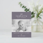 MODERNE Geboorteaankondiging Aankondigingskaart (Staand voorkant)