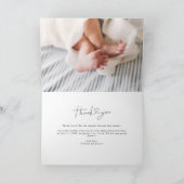 Moderne geboorteaankondiging Baby Dank je hart Kaart (Binnen)