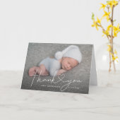 Moderne geboorteaankondiging Baby Dank je hart Kaart (Gele Bloem)