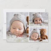 Moderne geboorteaankondiging met Stats Icons Card Kaart (Achterkant)