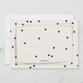 Moderne Geboorteaankondiging met Stippen Foto Aankondiging (Achterkant)