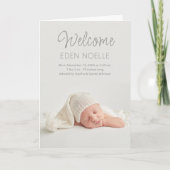 Moderne geboorteaankondiging vouwkaart (Voorkant)