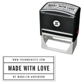 Moderne, geborduurde website met oude naam gemaakt  zelfinktende stempel (In situ)