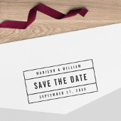 Moderne Geboren Vette Bruiloft Save the Date Zelfinktende Stempel