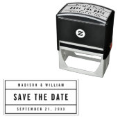 Moderne Geboren Vette Bruiloft Save the Date Zelfinktende Stempel (In situ)
