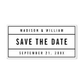 Moderne Geboren Vette Bruiloft Save the Date Zelfinktende Stempel (Design)
