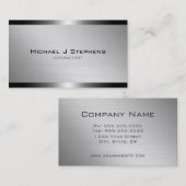 Moderne geborsteld aluminium visitekaartje (Voorkant / Achterkant)