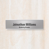 Moderne, geborsteld metaal Kijk Naam Professionele Deurbordje (Voorkant)