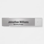 Moderne, geborsteld metaal Kijk Naam Professionele Deurbordje (Voorkant)
