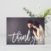 Moderne, geborstelde de Foto van het Bouw van het  Bedankkaart (Staand voorkant)