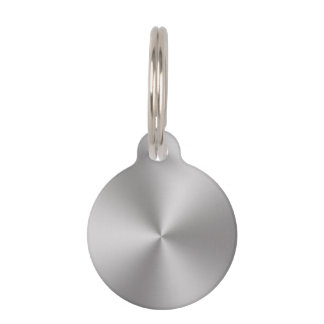 Moderne geborstelde metalen look achtergrond huisdierpenning