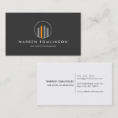 Moderne gebouwen Logo 3 voor onroerend goed, makel Visitekaartje (Voorkant / Achterkant)