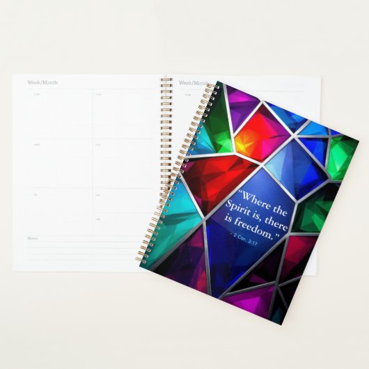 Moderne Gebrandschilderde Geometrische Geest Planner (Display)