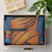 Moderne gebrandschilderde glas Drie Wijzen Tissuepapier (Geschenk)
