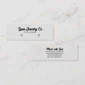 Moderne gebroken witte stud oorbel sieraden mini visitekaartje (Voorkant / Achterkant)