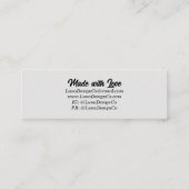 Moderne gebroken witte stud oorbel sieraden mini visitekaartje (Achterkant)