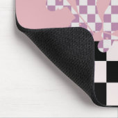 Moderne gecheckte rolschaatscans voor meisjes muismat (Hoek)