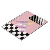 Moderne gecheckte rolschaatscans voor meisjes notitieboek (Linkerzijde)