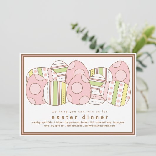 Moderne, gedecormeerde eieren: vroege inschakeling kaart (Staand voorkant)