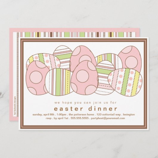 Moderne, gedecormeerde eieren: vroege inschakeling kaart (Voorkant / Achterkant)