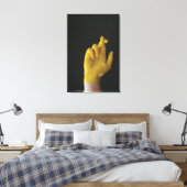 Moderne Gedempte Saliegroen Geometrische Abstracte Canvas Afdruk (Insitu (Slaapkamer))