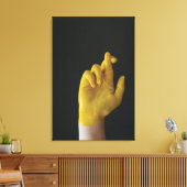 Moderne Gedempte Saliegroen Geometrische Abstracte Canvas Afdruk (Insitu (Woonkamer))