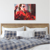 Moderne Gedempte Saliegroen Geometrische Abstracte Canvas Afdruk (Insitu (Slaapkamer))