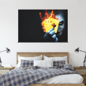 Moderne Gedempte Saliegroen Geometrische Abstracte Canvas Afdruk (Insitu (Slaapkamer))