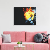 Moderne Gedempte Saliegroen Geometrische Abstracte Canvas Afdruk (Insitu (Woonkamer))
