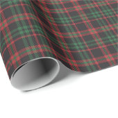 Moderne gedempte vakantie Tartan Plaid Gift Cadeaupapier (Rol Hoek)