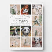 Moderne gedenkfoto-collageplaquette voor huisdiere fotoplaat (voorkant)