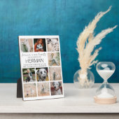 Moderne gedenkfoto-collageplaquette voor huisdiere fotoplaat (Zijkant)