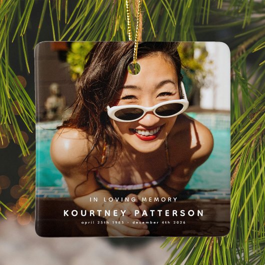 Moderne gedenkfoto Keepsake Christmas Keramisch Ornament