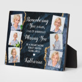 Moderne gedenkherinnering Aangepast 6 Foto collage Fotoplaat (Zijkant)