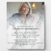 Moderne gedenkplaat met marmeren foto- en citaatpl fotoplaat (Voorkant)