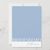 Moderne gedetailleerde bruidsmeisjes voorstel Kaar Kaart (Voorkant)
