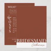 Moderne Gedetailleerde Uitnodigingskaart voor Brui Kaart (Voorkant / Achterkant)