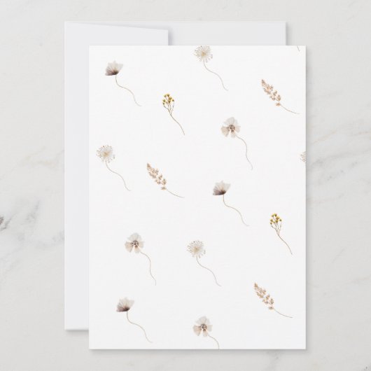 Moderne Gedroogde Bloemen Boho Krans Save the Date Kaart (Achterkant)