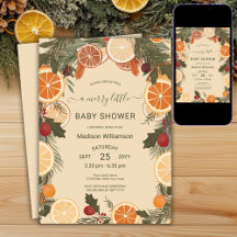 Moderne Gedroogde Citroen Merry Little Baby Shower