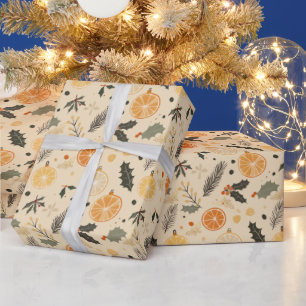 Moderne Gedroogde Citroen Winter Baby Shower Cadeaupapier