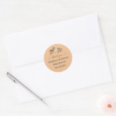 Moderne Gedroogde Winter Citrus Baby Shower Ronde Sticker (Envelop)